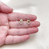 Gold Filled Ring — Stud Earring with White Micro Pave Polished 02. — alternate product view — SKU 145372 | Oro Laminado anillo — Stud Earring with blanco Micro Pave pulido 02. — SKU 145372