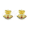 Gold Filled Gold-Filled Evil Eye Earrings 02.156.0597 — alternate product image 3 for wholesale, additional product view 3