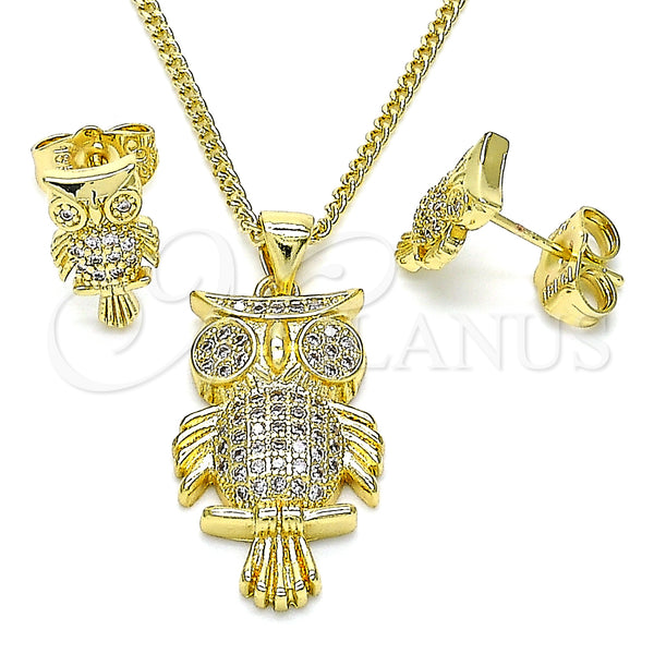 Gold Filled Ring — Earring and Pendant Adult Set Owl Design with — main product view — SKU 145379 | Oro Laminado anillo — Earring and Pendant Adult Set Owl diseño with — SKU 145379