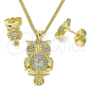 Gold Filled Ring — Earring and Pendant Adult Set Owl Design with — main product view — SKU 145379 | Oro Laminado anillo — Earring and Pendant Adult Set Owl diseño with — SKU 145379