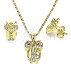 Gold Filled Ring — Earring and Pendant Adult Set Owl Design with — main product view — SKU 145384 | Oro Laminado anillo — Earring and Pendant Adult Set Owl diseño with — SKU 145384