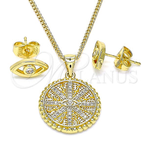 Gold Filled Ring — Earring and Pendant Adult Set Evil Eye Design — main product view — SKU 145398 | Oro Laminado anillo — Earring and Pendant Adult Set Evil Eye diseño — SKU 145398