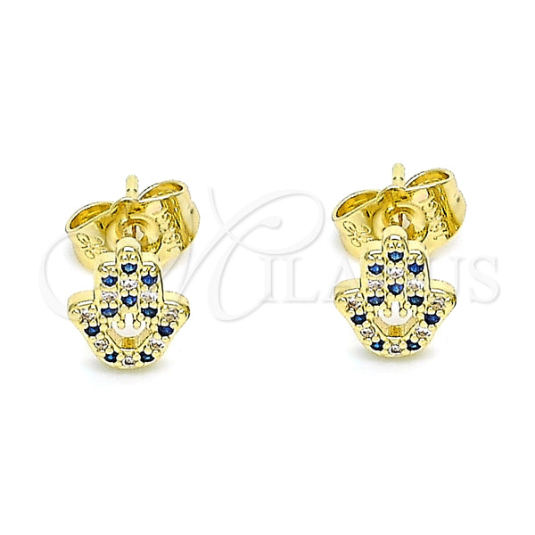 Gold Filled Ring — Stud Earring Hand of God and Judaica Design — alternate product view — SKU 145400 | Oro Laminado anillo — Stud Earring Hand of God and Judaica diseño — SKU 145400