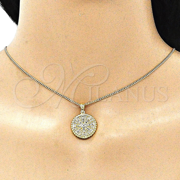 Gold Filled Ring — Earring and Pendant Adult Set Evil Eye Design — alternate product view — SKU 145406 | Oro Laminado anillo — Earring and Pendant Adult Set Evil Eye diseño — SKU 145406