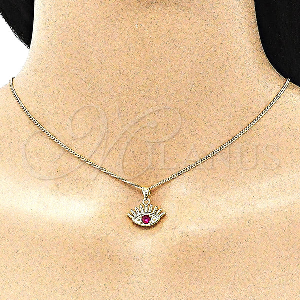 Gold Filled Ring — Earring and Pendant Adult Set Evil Eye Design — alternate product view — SKU 145417 | Oro Laminado anillo — Earring and Pendant Adult Set Evil Eye diseño — SKU 145417