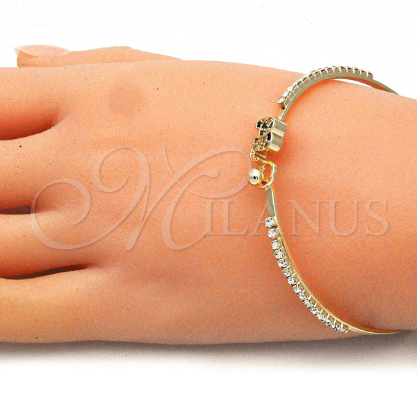 Gold Filled Jewelry — Individual Bangle Elephant Design with Multicolor Micro Pave — alternate product view — SKU 145426 | Oro Laminado joyería — Individual Bangle Elephant diseño with Multicolor Micro Pave — SKU 145426