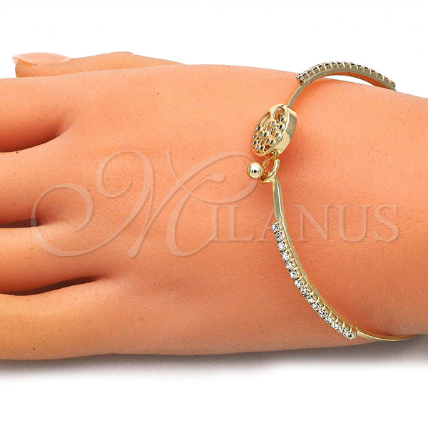 Gold Filled Jewelry — Individual Bangle Tree Design with Multicolor Micro Pave — alternate product view — SKU 145430 | Oro Laminado joyería — Individual Bangle Tree diseño with Multicolor Micro Pave — SKU 145430