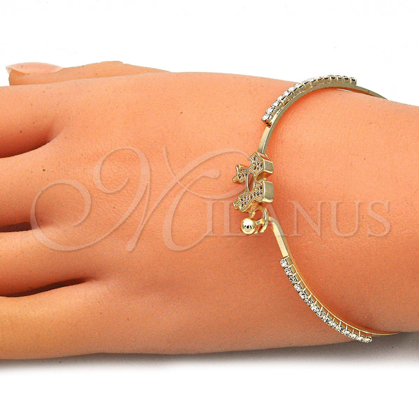 Gold Filled Jewelry — Individual Bangle Little Boy and Little Girl Design — alternate product view — SKU 145438 | Oro Laminado joyería — Individual Bangle Little Boy and Little Girl diseño — SKU 145438