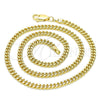 Oro Laminado Basic Necklace, Gold Filled Style Miami Cuban Design, Polished, Golden Finish, 04.63.1360.16 (100 Gauge, 04 MM Thickness, 16 Inches Length)