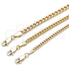 Oro Laminado Basic Necklace, Gold Filled Style Miami Cuban Design, Polished, Golden Finish, 04.63.1360.16 (100 Gauge, 04 MM Thickness, 16 Inches Length)