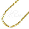 Oro Laminado Basic Necklace, Gold Filled Style Miami Cuban Design, Polished, Golden Finish, 04.63.1360.18 (100 Gauge, Thickness, 18 Inches Length)