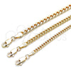 Oro Laminado Basic Necklace, Gold Filled Style Miami Cuban Design, Polished, Golden Finish, 04.63.1360.20 (100 Gauge, Thickness, 20 Inches Length)
