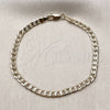 Oro Laminado Basic Bracelet, Gold Filled Style Curb Design, Polished, Golden Finish, 04.213.0237.08 (100 Gauge, Thickness, 8 Inches Length)