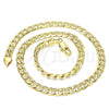 Oro Laminado Basic Necklace, Gold Filled Style Curb Design, Polished, Golden Finish, 04.213.0164.16 (140 Gauge, 06 MM Thickness, 16 Inches Length)