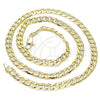 Oro Laminado Basic Necklace, Gold Filled Style Curb Design, Polished, Golden Finish, 04.213.0164.22 (140 Gauge, 06 MM Thickness, 22 Inches Length)