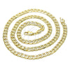 Oro Laminado Basic Necklace, Gold Filled Style Curb Design, Polished, Golden Finish, 04.213.0164.24 (140 Gauge, 06 MM Thickness, 24 Inches Length)