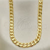 Oro Laminado Basic Necklace, Gold Filled Style Curb Design, Polished, Golden Finish, 04.213.0164.24 (140 Gauge, 06 MM Thickness, 24 Inches Length)