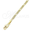 Oro Laminado Basic Bracelet, Gold Filled Style Figaro Design, Polished, Golden Finish, 04.213.0144.08 (0.80 Gauge, 03 MM Thickness, 8 Inches Length)