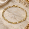 Oro Laminado Basic Bracelet, Gold Filled Style Figaro Design, Polished, Golden Finish, 04.213.0144.08 (0.80 Gauge, 03 MM Thickness, 8 Inches Length)