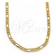 Oro Laminado Basic Necklace, Gold Filled Style Figaro Design, Polished, Golden Finish, 04.213.0142.16 (100 Gauge, 04 MM Thickness, 16 Inches Length)