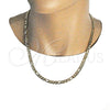 Oro Laminado Basic Necklace, Gold Filled Style Figaro Design, Polished, Golden Finish, 04.63.0118.22 (140 Gauge, 06 MM Thickness, 22 Inches Length)