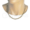 Oro Laminado Basic Necklace, Gold Filled Style Figaro Design, Polished, Golden Finish, 04.63.0118.20 (140 Gauge, 06 MM Thickness, 20 Inches Length)