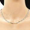 Oro Laminado Basic Necklace, Gold Filled Style Pave Mariner Design, Polished, Golden Finish, 04.213.0253.24 (04 MM Thickness, 24 Inches Length)