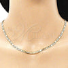 Oro Laminado Basic Necklace, Gold Filled Style Pave Mariner Design, Polished, Golden Finish, 04.213.0253.24 (04 MM Thickness, 24 Inches Length)