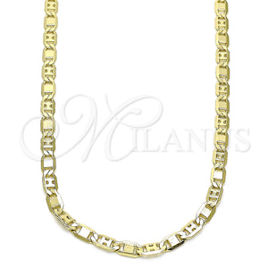Gold Filled Necklace — Basic Necklace Pave Mariner Design Polished 04. 04 — main product view — SKU 145482 | Oro Laminado collar — básico Necklace Pave Mariner diseño pulido 04. 04 — SKU 145482