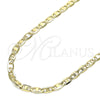 Oro Laminado Basic Necklace, Gold Filled Style Mariner Design, Polished, Golden Finish, 04.213.0254.24 (04 MM Thickness, 24 Inches Length)