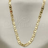 Oro Laminado Basic Necklace, Gold Filled Style Mariner Design, Polished, Golden Finish, 04.213.0254.24 (04 MM Thickness, 24 Inches Length)