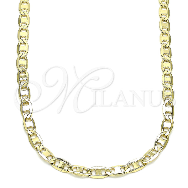 Gold Filled Necklace — Basic Necklace Mariner Design Polished 04. 04 MM — main product view — SKU 145483 | Oro Laminado collar — básico Necklace Mariner diseño pulido 04. 04 MM — SKU 145483