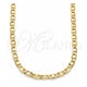 Oro Laminado Basic Necklace, Gold Filled Style Mariner Design, Polished, Golden Finish, 04.213.0254.24 (04 MM Thickness, 24 Inches Length)