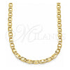 Oro Laminado Basic Necklace, Gold Filled Style Mariner Design, Polished, Golden Finish, 04.213.0254.24 (04 MM Thickness, 24 Inches Length)