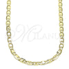 Oro Laminado Basic Necklace, Gold Filled Style Mariner Design, Polished, Golden Finish, 04.213.0254.24 (04 MM Thickness, 24 Inches Length)
