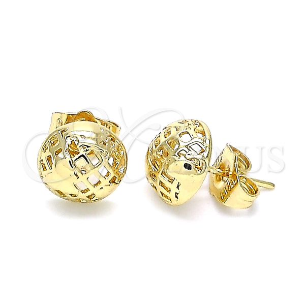 Gold Filled Ring — Stud Earring Heart Design Polished 02. — alternate product view — SKU 145485 | Oro Laminado anillo — Stud Earring corazón diseño pulido 02. — SKU 145485