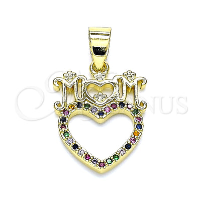 Gold Filled Gold-Filled Mom and Heart Pendant 05.102.0028 for wholesale, main product view