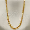Oro Laminado Basic Necklace, Gold Filled Style Miami Cuban Design, Polished, Golden Finish, 04.63.1413.20 (100 Gauge, Thickness, 20 Inches Length)