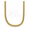 Oro Laminado Basic Necklace, Gold Filled Style Miami Cuban Design, Polished, Golden Finish, 04.63.1413.18 (100 Gauge, 04 MM Thickness, 18 Inches Length)
