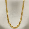 Oro Laminado Basic Necklace, Gold Filled Style Miami Cuban Design, Polished, Golden Finish, 04.63.1413.16 (100 Gauge, 04 MM Thickness, 16 Inches Length)