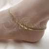 Oro Laminado Basic Anklet, Gold Filled Style Miami Cuban Design, Polished, Golden Finish, 04.63.1413.10 (100 Gauge, Thickness, 10 Inches Length)