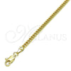 Oro Laminado Basic Anklet, Gold Filled Style Miami Cuban Design, Polished, Golden Finish, 04.63.1413.10 (100 Gauge, Thickness, 10 Inches Length)