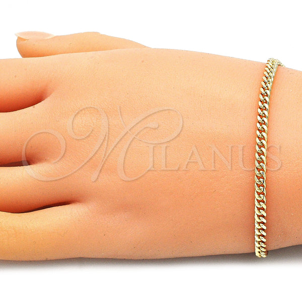 Gold Filled Bracelet — Basic Bracelet Miami Cuban Design Polished 04.63. Gauge — alternate product view — SKU 145532 | Oro Laminado brazalete — básico Bracelet Miami Cuban diseño pulido 04.63. Gauge — SKU 145532