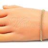 Oro Laminado Basic Bracelet, Gold Filled Style Miami Cuban Design, Polished, Golden Finish, 04.63.1413.07 (100 Gauge, 04 MM Thickness, 8 Inches Length)