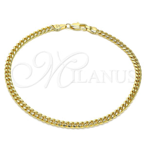 Gold Filled Anklet — Basic Anklet Miami Cuban Design Polished 5. Gauge — main product view — SKU 145533 | Oro Laminado tobillera — básico Anklet Miami Cuban diseño pulido 5. Gauge — SKU 145533