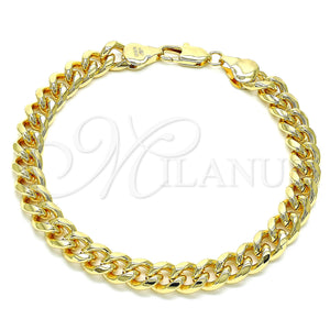 Gold Filled Anklet — Basic Anklet Miami Cuban Design Polished 04.63. Gauge — main product view — SKU 145534 | Oro Laminado tobillera — básico Anklet Miami Cuban diseño pulido 04.63. Gauge — SKU 145534