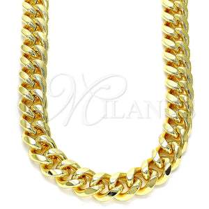 Gold Filled Necklace — Basic Necklace Miami Cuban Design Polished 04.63. Gauge — main product view — SKU 145538 | Oro Laminado collar — básico Necklace Miami Cuban diseño pulido 04.63. Gauge — SKU 145538