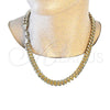 Oro Laminado Basic Necklace, Gold Filled Style Miami Cuban Design, Polished, Golden Finish, 04.63.1414.22 (300 Gauge, 11 MM Thickness, 22 Inches Length)