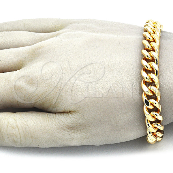 Gold Filled Bracelet — Basic Bracelet Miami Cuban Design Polished 04.63. Gauge — alternate product view — SKU 145541 | Oro Laminado brazalete — básico Bracelet Miami Cuban diseño pulido 04.63. Gauge — SKU 145541