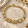 Oro Laminado Fancy Bracelet, Gold Filled Style Bow Design, Polished, Golden Finish, 03.168.0037.08 (09 MM Thickness, 8 Inches Length)